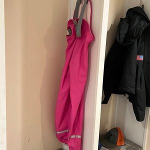 Color kids pink rain bib size 7